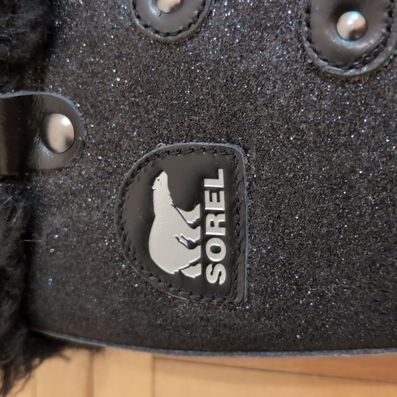 Sorel Tofino black glitter sparkle waterproof winter boots size 6 - Picture 3 of 12